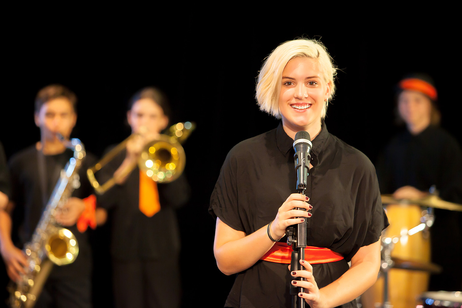 Music students performing